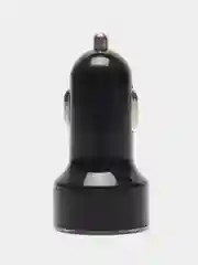 Черный автомобильное зарядное устройство 2USB с дисплеем