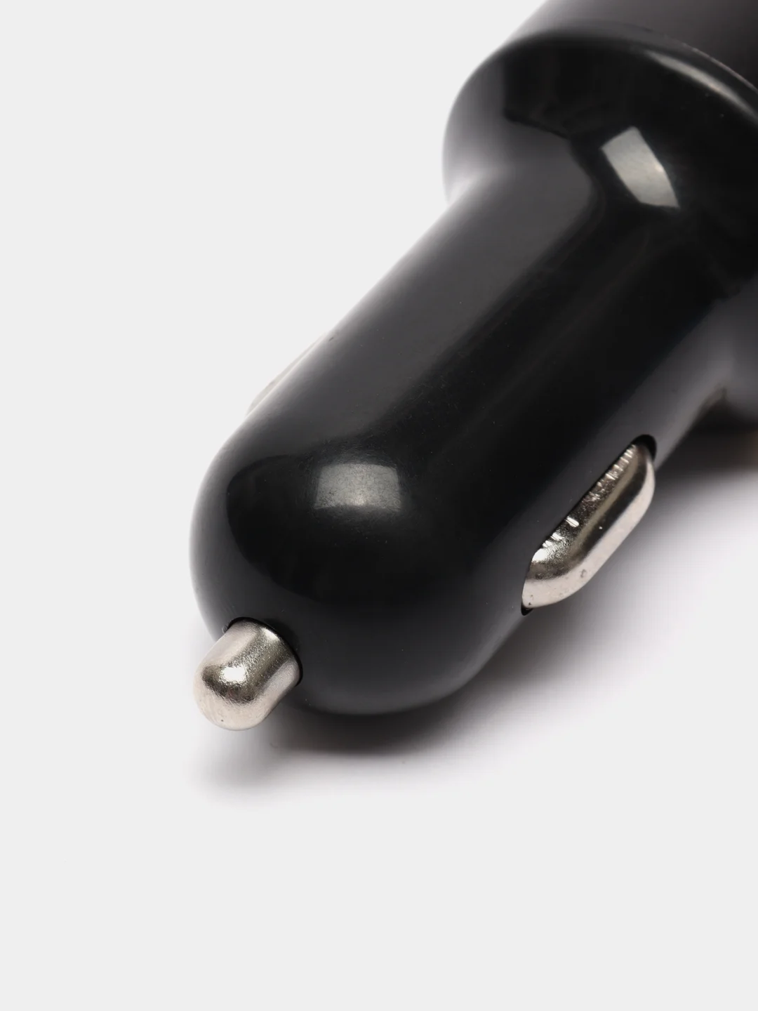 Черный автомобильное зарядное устройство 2USB с дисплеем