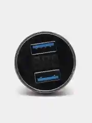 Черный автомобильное зарядное устройство 2USB с дисплеем