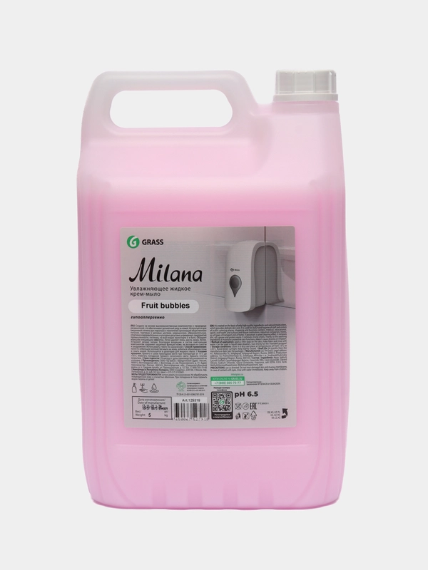 Жидкое крем-мыло "Milana Fruit Bubbles", Grass 5 л