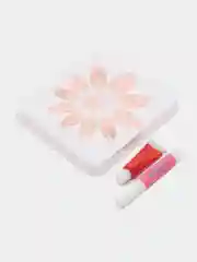 Пастельно-коралловый набор накладных ногтей для дизайна