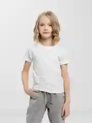 Футболка детская унисекс, белая, 100% хлопок