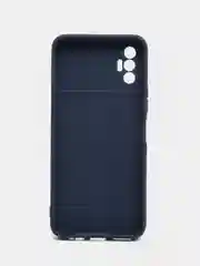 Бежевый чехол силиконовый с принтом и защитой камеры для Tecno Spark 8P