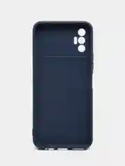 Бирюзовый чехол силиконовый с принтом и защитой камеры для Tecno Spark 8P