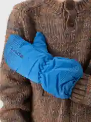 Синий краги варежки детские, теплые, непромокаемые, 6-8 лет