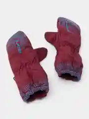 Вишнёвый краги варежки детские, теплые, непромокаемые, 6-8 лет