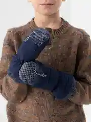 Темно-синий краги варежки детские, теплые, непромокаемые, 6-8 лет