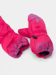 Розовый краги варежки детские, теплые, непромокаемые, 6-8 лет