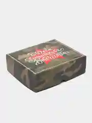 Хаки коробка подарочная новогодняя