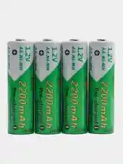 Пальчиковые аккумуляторные батарейки 1,2 В, Ni-MH АА, 2200 мАч