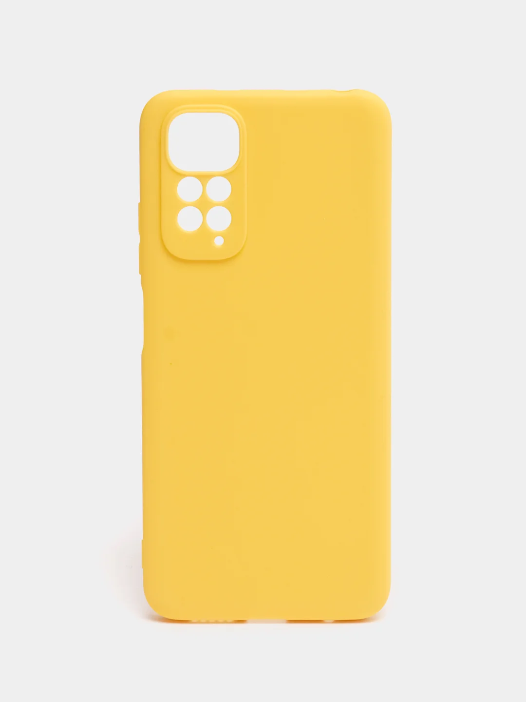 Желтый чехол для Xiaomi Redmi Note 11, 11S силиконовый  BROSCORP матовый тонкий с защитой камер
