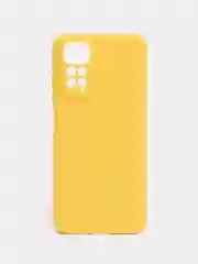 Желтый чехол для Xiaomi Redmi Note 11, 11S силиконовый  BROSCORP матовый тонкий с защитой камер