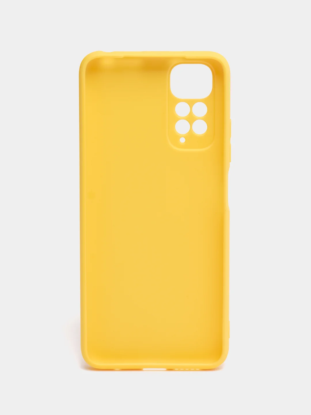 Желтый чехол для Xiaomi Redmi Note 11, 11S силиконовый  BROSCORP матовый тонкий с защитой камер
