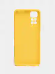 Желтый чехол для Xiaomi Redmi Note 11, 11S силиконовый  BROSCORP матовый тонкий с защитой камер