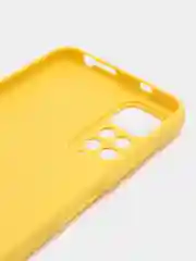 Желтый чехол для Xiaomi Redmi Note 11, 11S силиконовый  BROSCORP матовый тонкий с защитой камер