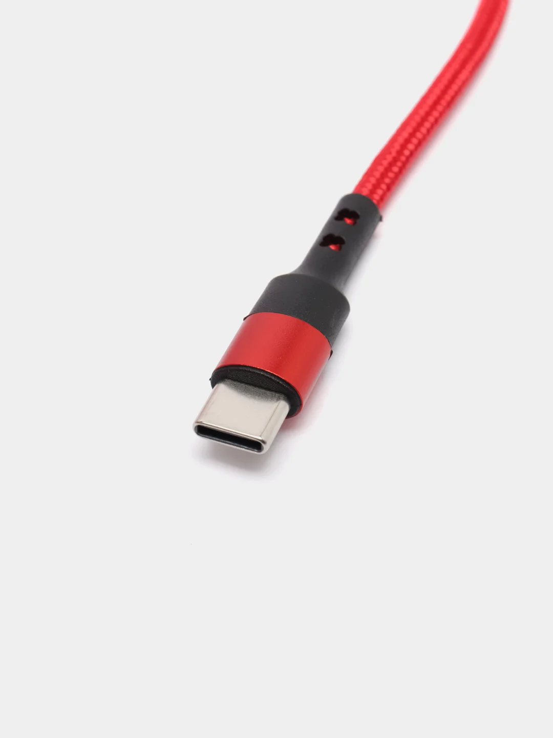 Красный кабель type С ROSCO для быстрой зарядки телефона 3.0 USB-C 1 м-2 м на iPhone / Android