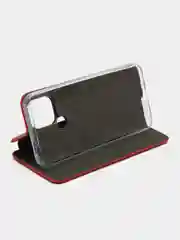 Красный чехол-книжка с визитницей для Xiaomi Redmi A1+, полная защита телефона