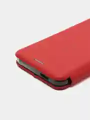 Красный чехол-книжка с визитницей для Xiaomi Redmi A1+, полная защита телефона