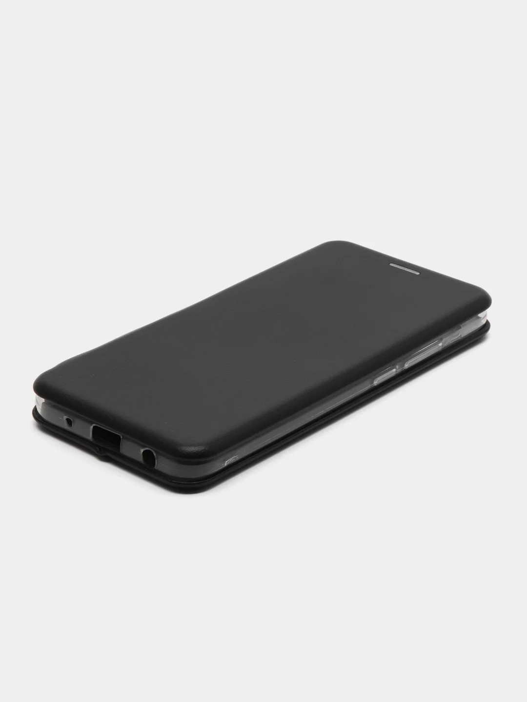 Черный чехол-книжка с визитницей для Xiaomi Redmi A1+, полная защита телефона
