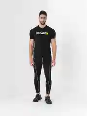 Черный футболка мужская спортивная, компрессионная