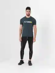 Зеленый футболка мужская спортивная, компрессионная