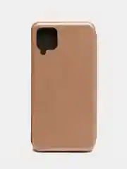 Золотой чехол-книжка Samsung Galaxy A12, Самсунг Галакси А12