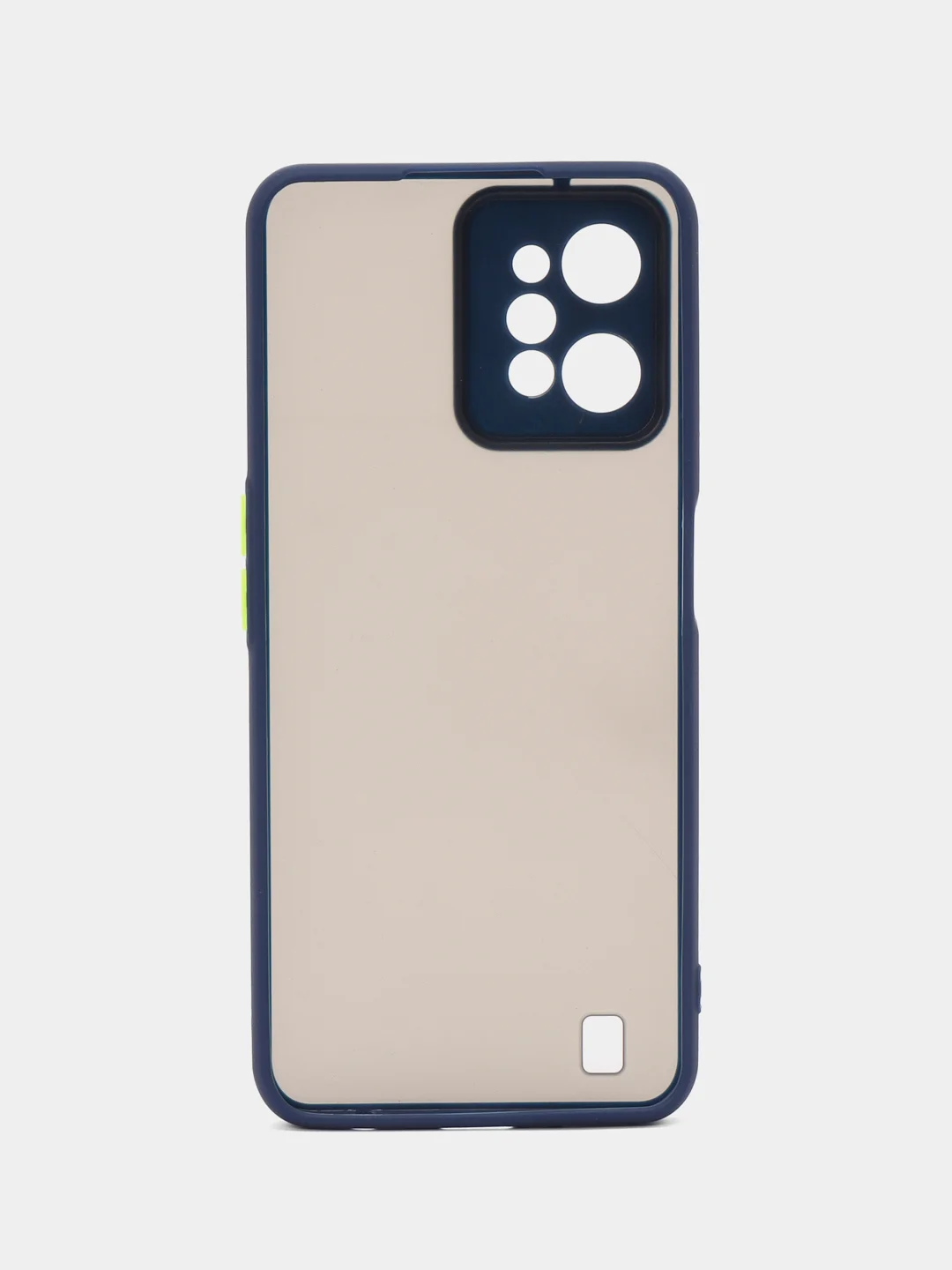 Синий чехол пластиковый для Realme C31 / Реалми С31 матовый, с цветными кнопками