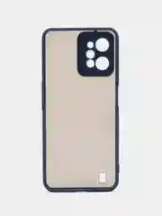 Синий чехол пластиковый для Realme C31 / Реалми С31 матовый, с цветными кнопками