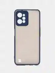 Синий чехол пластиковый для Realme C31 / Реалми С31 матовый, с цветными кнопками
