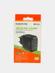 Зарядное устройство BOROFONE BA46A, USB, Type-C, быстрая зарядка 3.0, 3 A, 18W