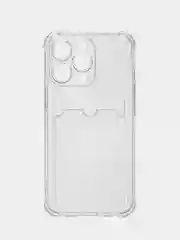 Белый противоударный чехол для Apple iPhone 13 Pro силиконовый BROSCORP с усиленными углами