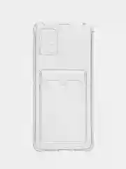Прозрачный чехол противоударный ROSCO для Samsung Galaxy A51, силиконовый, с карманом для карт