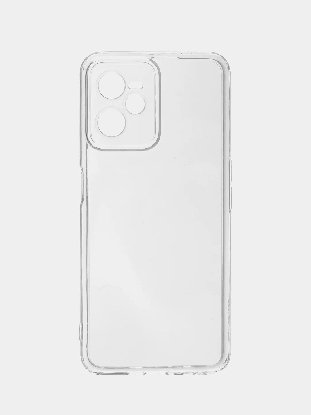 Прозрачный силиконовый чехол BROSCORP для Realme C35 с бортиком вокруг камер и защитой от прилипания