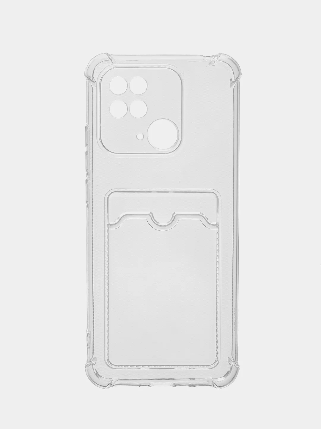Белый противоударный чехол BROSCORP для Xiaomi Redmi 10C силиконовый с усиленными углами