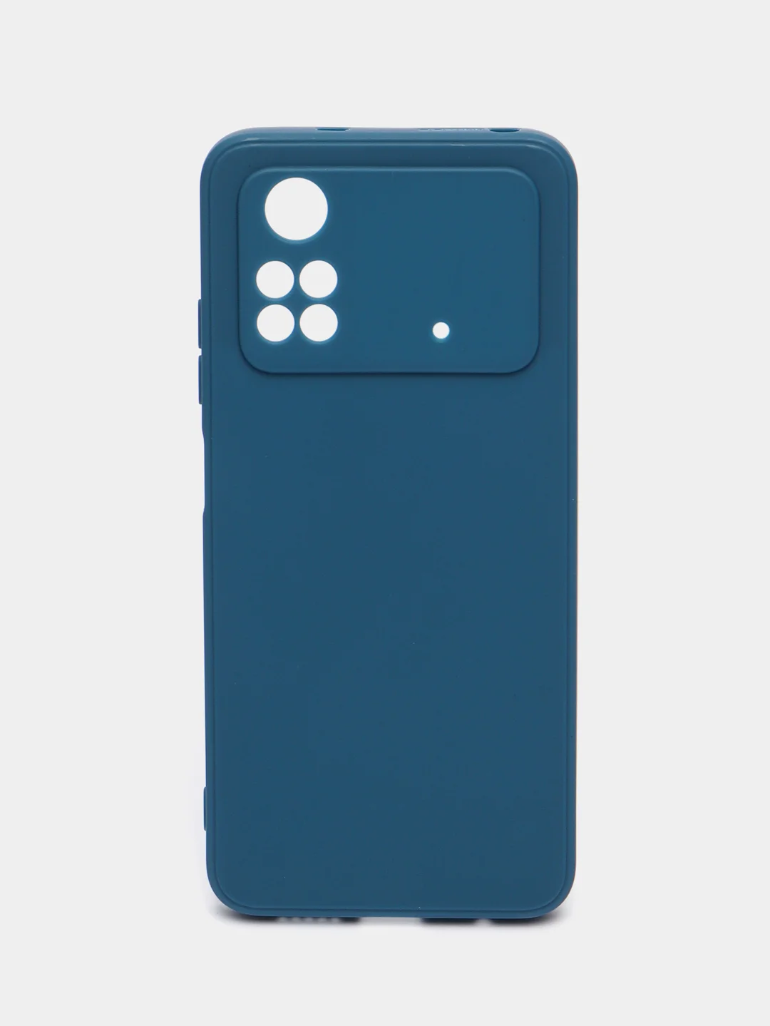 Синий чехол BROSCORP для Xiaomi Poco M4 Pro 4G, матовый, силиконовый, тонкий