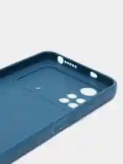 Синий чехол BROSCORP для Xiaomi Poco M4 Pro 4G, матовый, силиконовый, тонкий