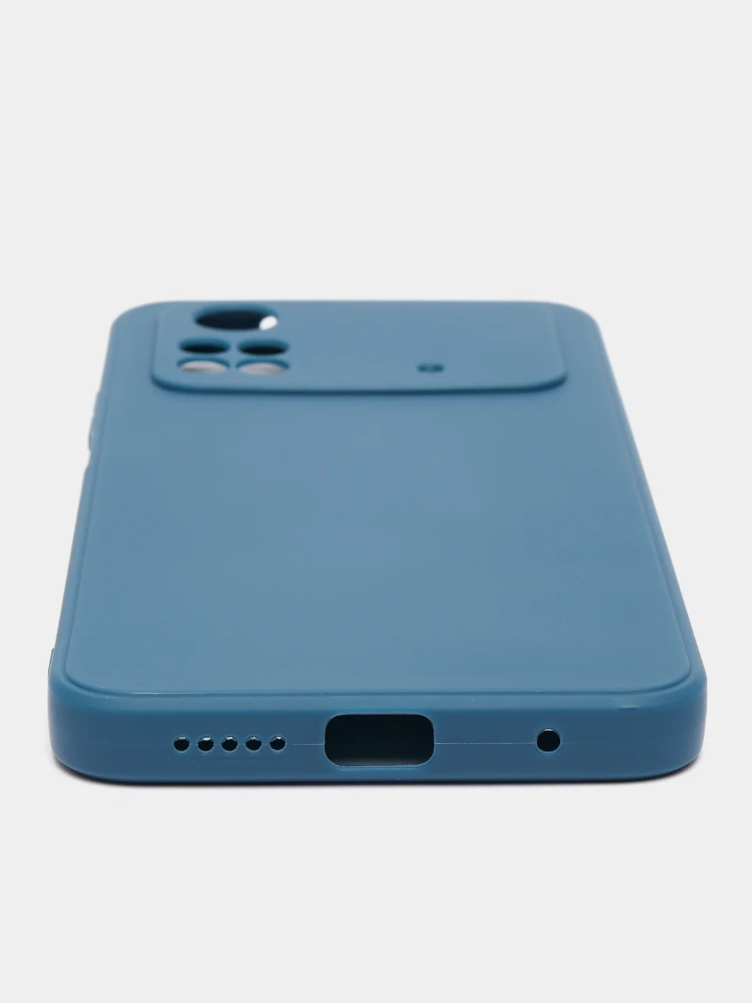 Синий чехол BROSCORP для Xiaomi Poco M4 Pro 4G, матовый, силиконовый, тонкий