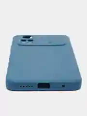Синий чехол BROSCORP для Xiaomi Poco M4 Pro 4G, матовый, силиконовый, тонкий