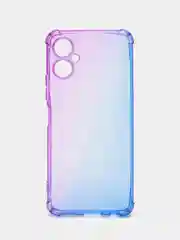Фиолетовый противоударный чехол BROSCORP для Tecno Spark 9 Pro и 9T силиконовый с усиленными углами