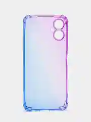 Фиолетовый противоударный чехол BROSCORP для Tecno Spark 9 Pro и 9T силиконовый с усиленными углами