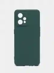 Зеленый чехол для Realme 9 Pro Plus+ 5G силиконовый BROSCORP матовый тонкий, бортик-защита камер