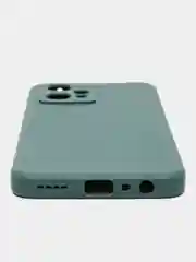 Зеленый чехол для Realme 9 Pro Plus+ 5G силиконовый BROSCORP матовый тонкий, бортик-защита камер