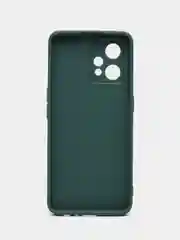 Зеленый чехол для Realme 9 Pro Plus+ 5G силиконовый BROSCORP матовый тонкий, бортик-защита камер