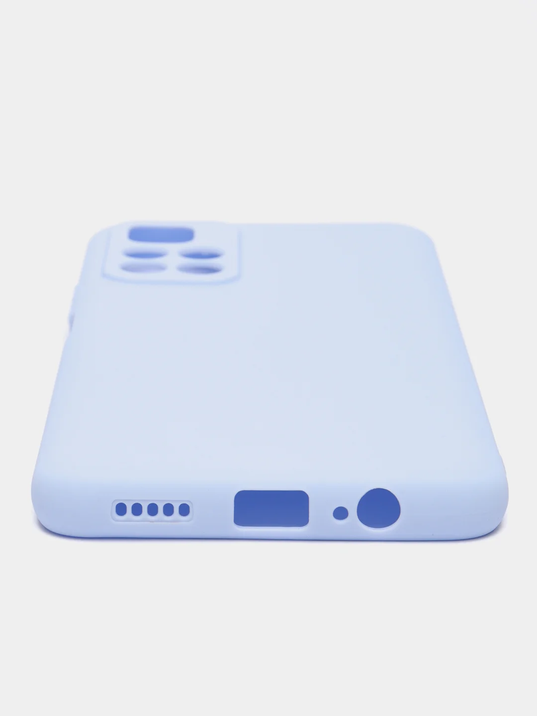 Светло-синий чехол BROSCORP для Xiaomi Poco M4 Pro 5G,тонкий, матовое покрытие, защита вокруг камер