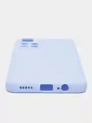 Светло-синий чехол BROSCORP для Xiaomi Poco M4 Pro 5G,тонкий, матовое покрытие, защита вокруг камер