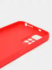Красный чехол для Xiaomi Redmi Note 11, 11S силиконовый  BROSCORP матовый тонкий с защитой камер
