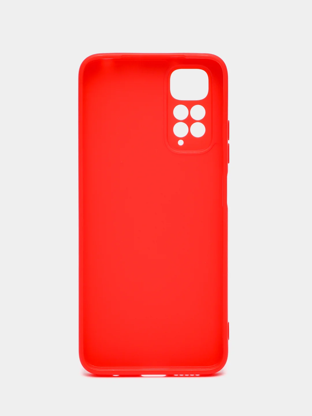Красный чехол для Xiaomi Redmi Note 11, 11S силиконовый  BROSCORP матовый тонкий с защитой камер