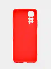 Красный чехол для Xiaomi Redmi Note 11, 11S силиконовый  BROSCORP матовый тонкий с защитой камер