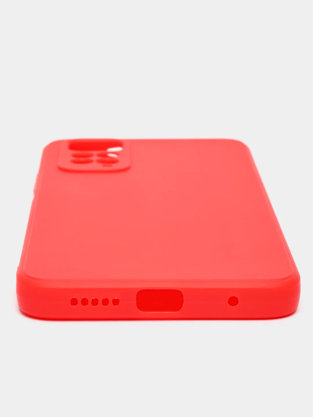 Красный чехол для Xiaomi Redmi Note 11, 11S силиконовый  BROSCORP матовый тонкий с защитой камер