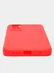 Красный чехол для Xiaomi Redmi Note 11, 11S силиконовый  BROSCORP матовый тонкий с защитой камер